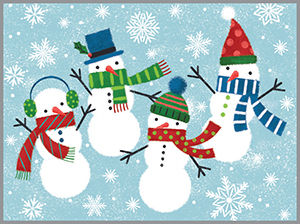 Four Snowman Enclosure Card