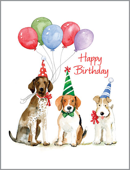 Party Dogs Birthday Card