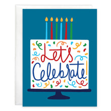 Load image into Gallery viewer, Let&#39;s Celebrate Cake Birthday Card