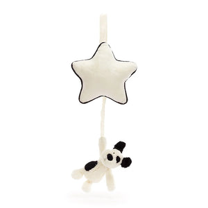 Bashful Black And Cream Puppy Musical Pull
