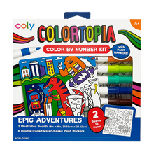 Load image into Gallery viewer, Colortopia Color By Number Marker Kit Epic Adventures