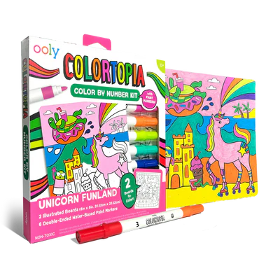 Colortopia Color By Number Marker Kit Unicorn Funland
