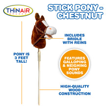 Load image into Gallery viewer, Playful Minds 37&quot; Brown Bay Stick Pony