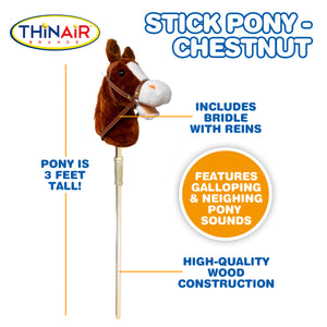 Playful Minds 37" Brown Bay Stick Pony