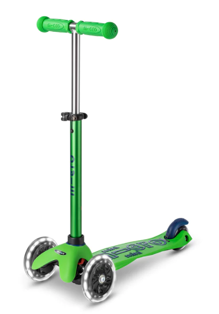 LED Green/Blue Mini Micro Kickboard Deluxe Scooter