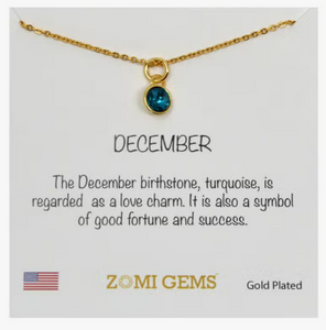 Gold Birthstone Necklace