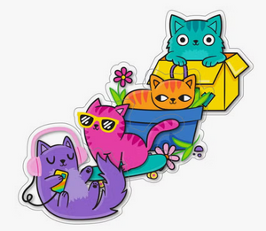 Silly Kitties Vinyl Stickers