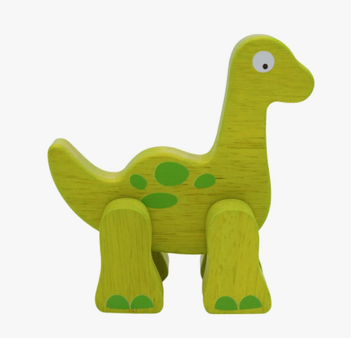 Posable Brontosaurus Wood Dinosaur