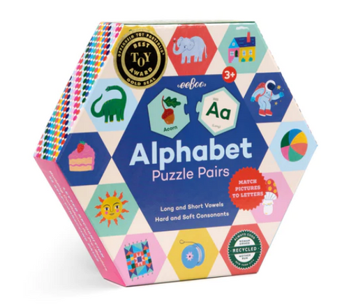 Alphabet Hexagon Puzzle Pairs