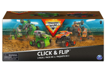 Load image into Gallery viewer, Monster Jam Click &amp; Flip Grave Digger &amp; El Toro Loco