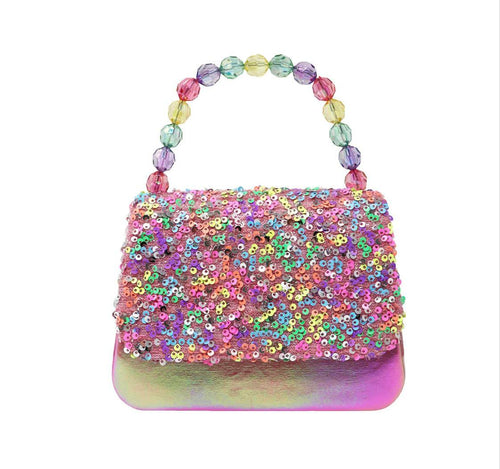 Pink & Purple Sparkly Glitter Sequin Hard Handbag