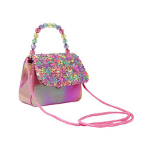Load image into Gallery viewer, Pink &amp; Purple Sparkly Glitter Sequin Hard Handbag