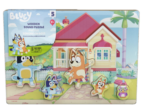 5 Piece Bluey Sound Wood Puzzle