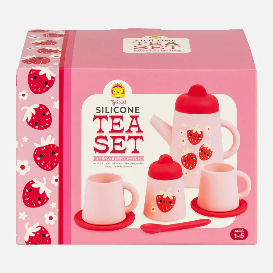 Silicone Tea Set Strawberry Patch
