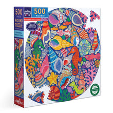 Load image into Gallery viewer, 500 PC Seahorses, Shells &amp; Coral Round Puzzle