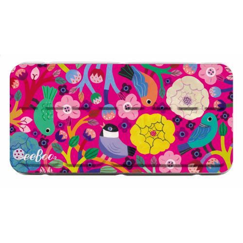 Birds In Fuchsia 12 Watercolors Tin