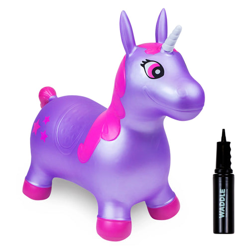 Waddle Purple/Pink Unicorn Bouncy Hopper