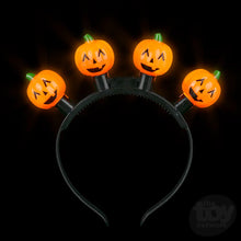 Load image into Gallery viewer, Light Up Jack O Lantern Bulb Headband