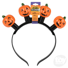Load image into Gallery viewer, Light Up Jack O Lantern Bulb Headband