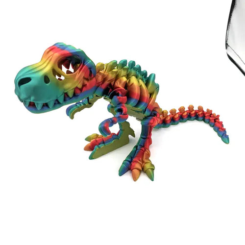 Multicolored T-Rex Skeleton Medium Figurine
