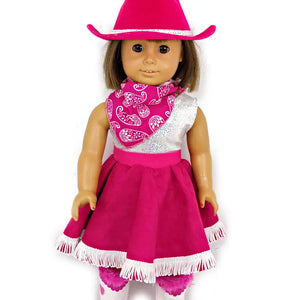 18" Western Cowgirl Doll Set