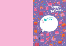 Load image into Gallery viewer, Pink Kitten Flocked Birthday Card