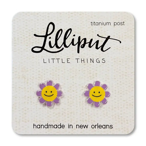 Happy Daisy Earring Purple