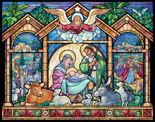 Load image into Gallery viewer, Stained Glass Nativity Advent Calendar