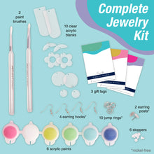 Load image into Gallery viewer, Painted Floral Acrylic Earrings