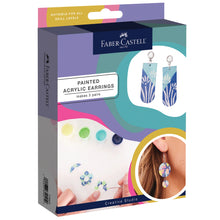 Load image into Gallery viewer, Painted Floral Acrylic Earrings