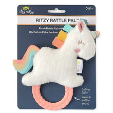 Load image into Gallery viewer, Ritzy Rattle Pal Plush Pal Unicorn With Teether