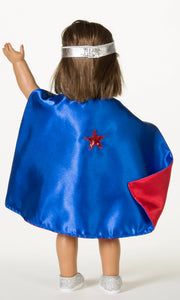 18" Superhero Doll Cape Set Blue& Red