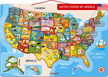 Janod Magnetic USA Map