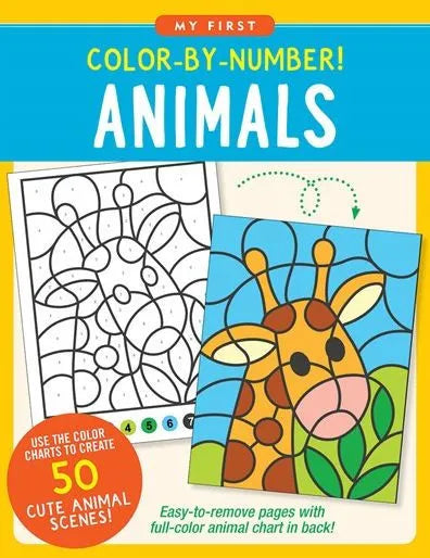 Color-By-Number Animals Book