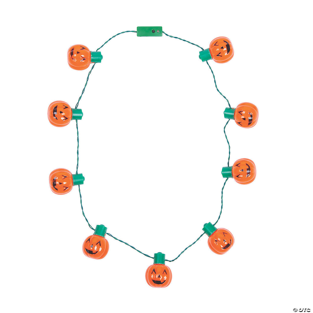 Light-Up Pumpkin Necklaces