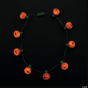 Light-Up Pumpkin Necklaces