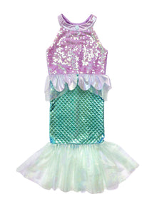 Misty Mermaid Dress Pink/Blue Size 5-6