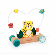 Load image into Gallery viewer, Tropik Pull-Along Jaguar Stacking Bead Toy