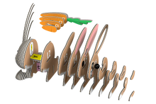 Load image into Gallery viewer, Eugy Rabbit 3D Puzzle