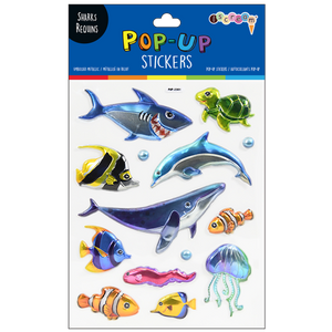 Sharks Pop Up Stickers