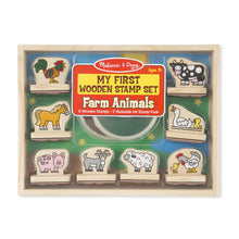 Load image into Gallery viewer, My First Wooden Stamp Set Farm Animals