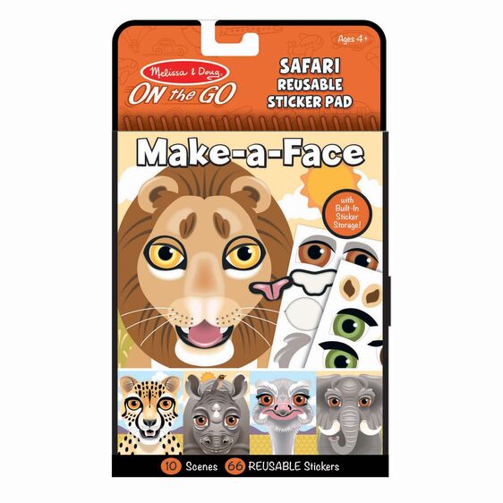 Make a Face Safari Reusable Sticker Pad