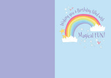 Load image into Gallery viewer, Unicorn Flocked Birthday Card