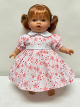 Load image into Gallery viewer, 10&quot; Red Floral Print Doll Dress