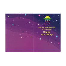 Load image into Gallery viewer, Level Up Neon Birthday Card