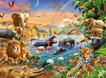 Load image into Gallery viewer, 100 PC Savannah Jungle Waterhole Puzzle