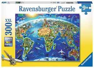 300 PC World Landmarks Map Puzzle