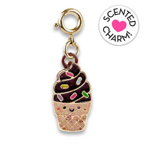 Gold Scented Chocolate Soft Serve Cone Charm
