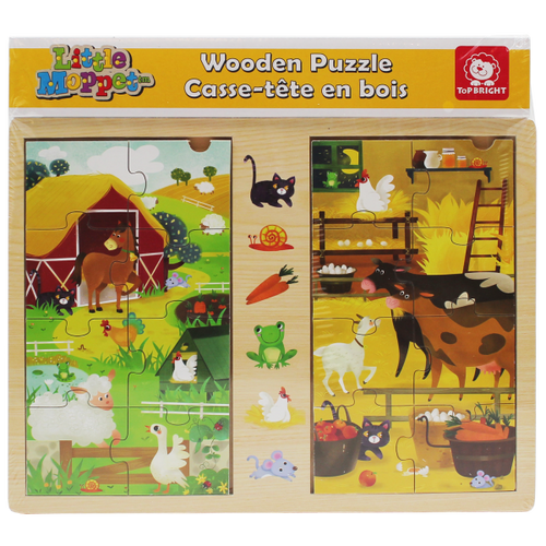 16 PC Farm Double Wood Puzzle