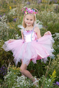 Woodland Pink Butterfly Dress & Headpiece Size 5/6